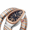 Bvlgari Serpenti Tubogas Watch Silver/Rose Gold Toned Black Dial 35mm For Women 103823 - Image 7