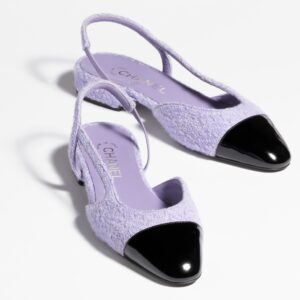 Alternative view of Chanel Slingbacks Sandals Lilac And Black For Women G31319 B17157 NZ562
