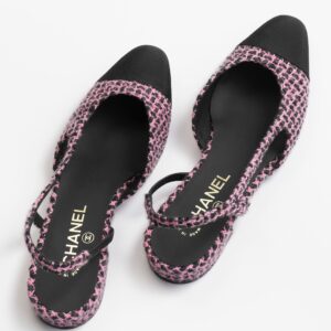 Alternative view of Chanel Slingbacks Pink And Black For Women G31319 B17902 NZO72
