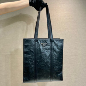 Alternative view of Small Antiqued Nappa Tote Bag In Black For Women 12.9 in/ 33cm 1BG459_UVL_F0002_V_OOO