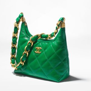 Alternative view of Chanel Hobo Small Bag 8.8in/ 22.5cm Green Gold Hardware For Women AS4922 B16897 NY566