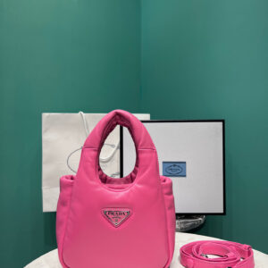 Alternative view of Prada Small Padded Prada Soft Nappa Bag In Pink For Women 7.1 in/ 18 cm