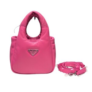 Prada Small Padded Prada Soft Nappa Bag In Pink For Women 7.1 in/ 18 cm