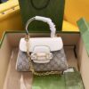 Gucci Horsebit 1955 Mini Bag White For Women, Women's Bags 8.7in/22cm GG 703848 92TCK 9761 - Image 7