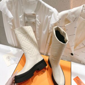 Hermes Fuji Boots White For Women H222048Z F8360