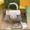 Gucci Horsebit 1955 Mini Bag White For Women, Women's Bags 8.7in/22cm GG ‎703848 92TCK 9761