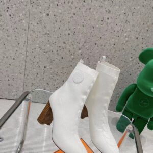 Hermes Volver 90 Ankle Boots White For Women 3.5in/9cm