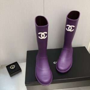 Chanel Women's Hight Boots Purple For Women