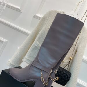 Alternative view of Chanel Women's High Boots With Chain Light Violet For Women 3.7in/ 9.5cm