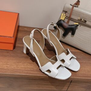 Hermes Eternite Sandal White For Women 2.7in/7cm