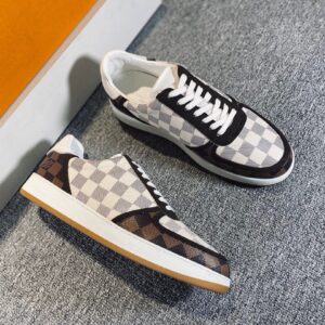 Louis Vuitton Rivoli Sneaker Gray And Brown For Men LV
