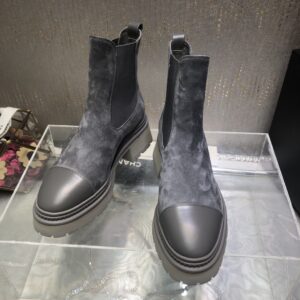 Chanel Women's Ankle Boots Grey For Women 0,7in/ 2cm