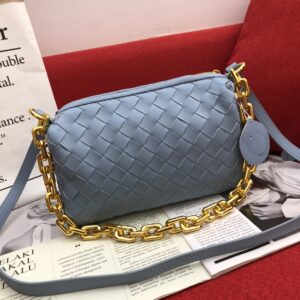 Bottega Veneta Crossbody Bag Blue, For Women, Women's Bags 9.4in/24cm