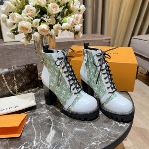 Louis Vuitton Women's Star Trail Ankle Boots Green For Women LV