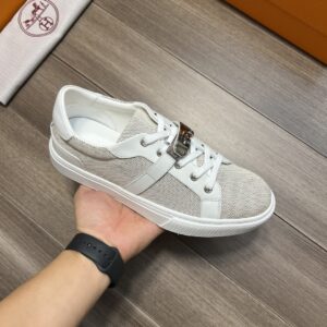 Alternative view of Hermes Casual Sneakers Gray And White For Men