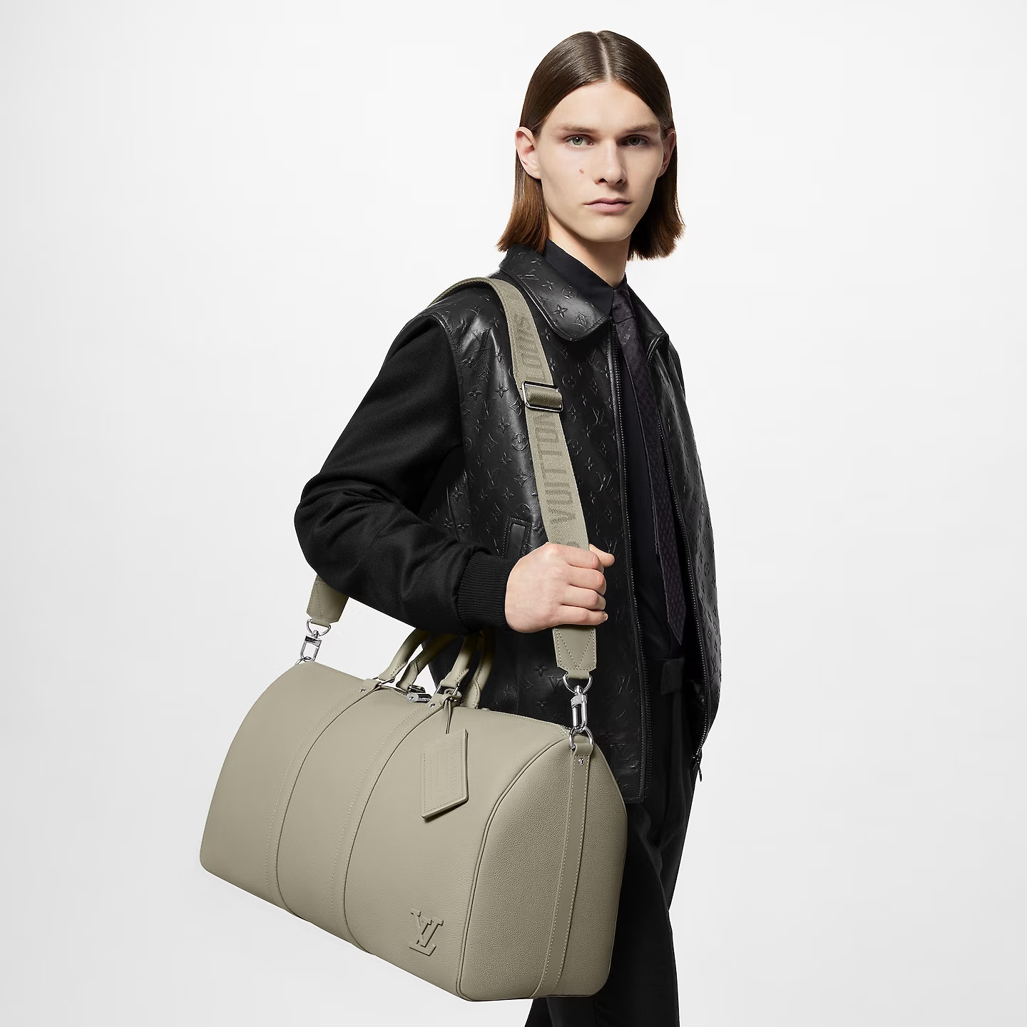Louis Vuitton Keepall Bandouliere 50 Travel Bag 19.7in/ 50cm Sage Palladium Hardware M22609