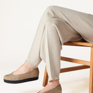 Alternative view of Loro Piana Shima Ballet Flats Mizzle Green For Women - FAO1294 50WI