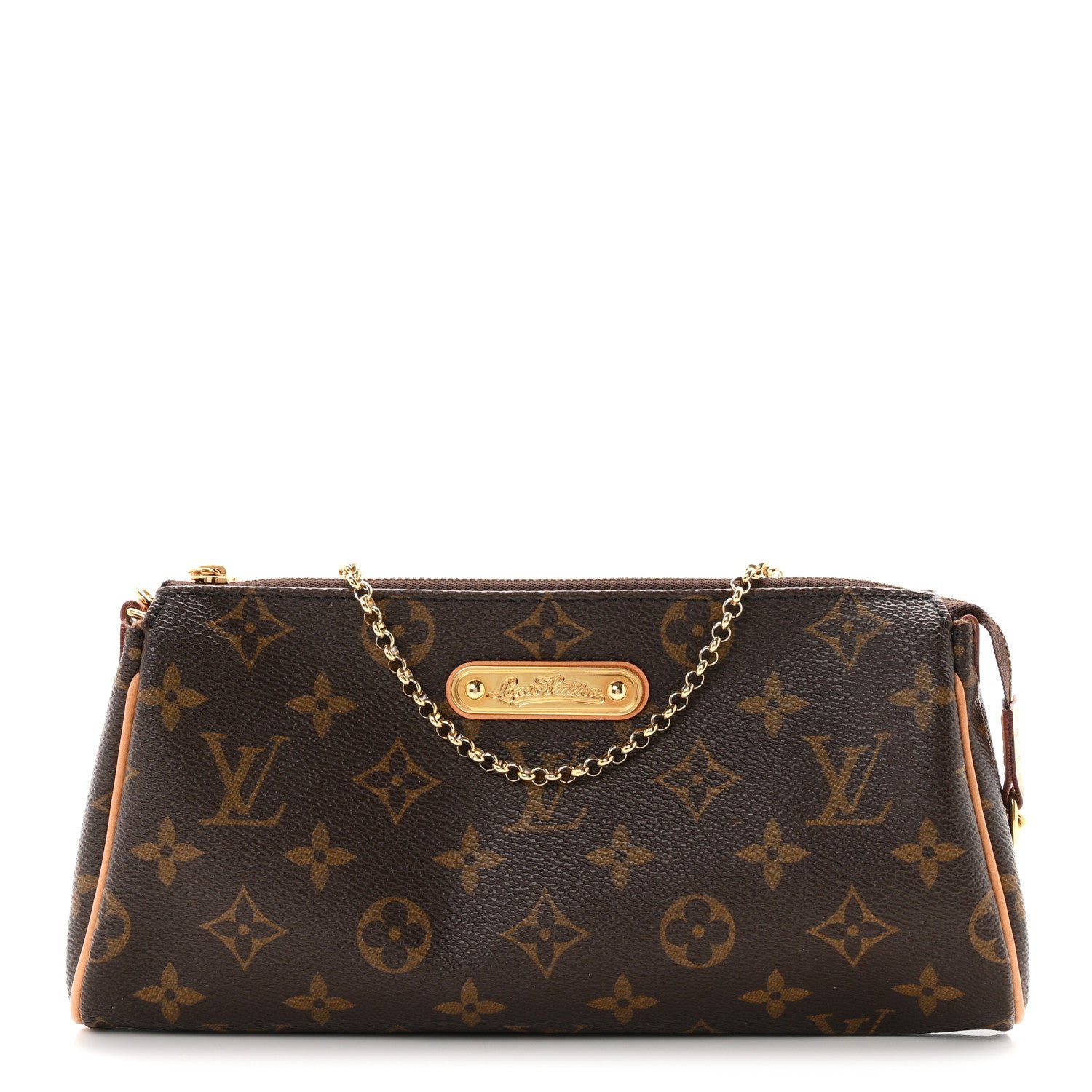 Louis Vuitton Eva 2Way Chain Shoulder Bag 9.8in/ 25cm Brown Monogram For Women