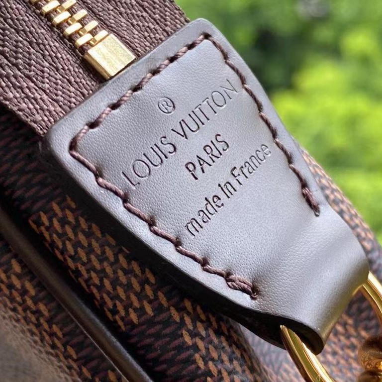 Louis Vuitton Eva 2Way Chain Shoulder Bag 9.8in/ 25cm Brown Damier Ebene For Women N55213