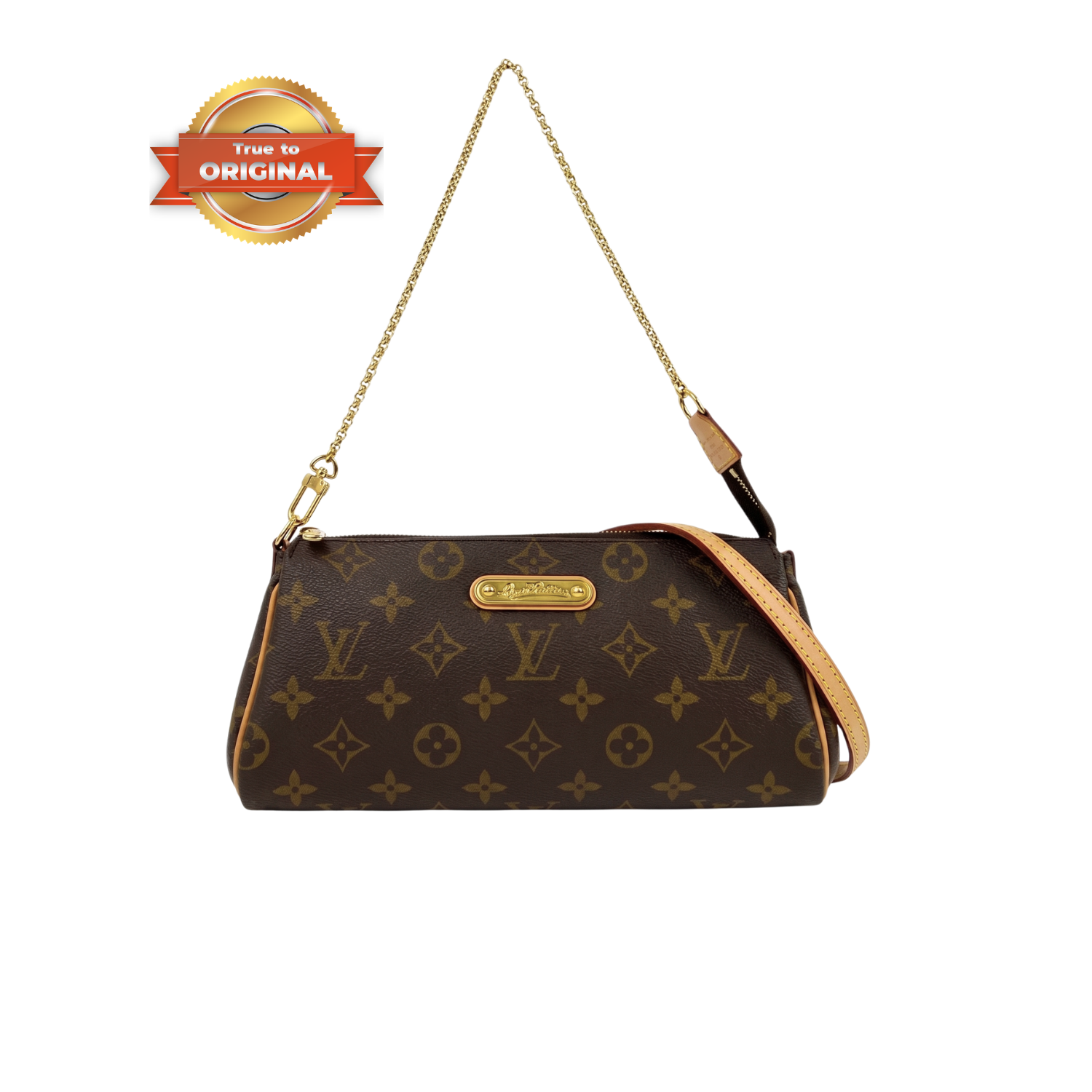 Louis Vuitton Eva 2Way Chain Shoulder Bag 9.8in/ 25cm Brown Monogram For Women