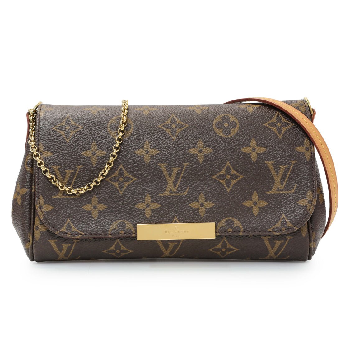 Louis Vuitton Favorite PM Crossbody Bag 9.5in/ 24cm Brown Monogram Canvas Gold Hardware For Women M40717